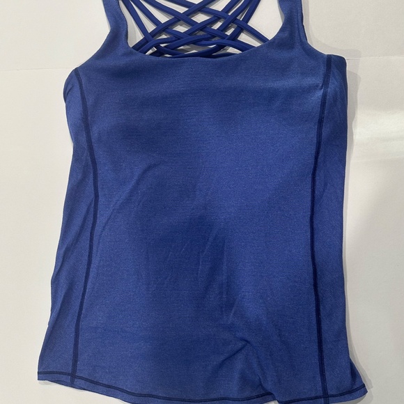 Lululemon‎ Wild Tank Top Shappire Blue- Size 6 - No Tag Size/Yes Tag Dot. - Picture 7 of 14